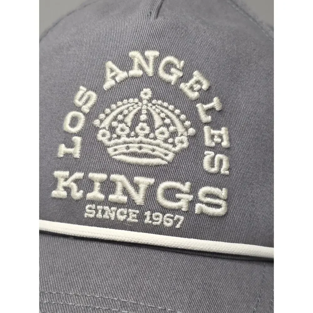 '47 Sacramento Kings Snapback Hat Gray White Golfer Trucker Rope NHL Cap